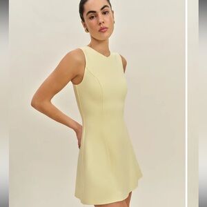 Reformation Ava Heavy Knit Dress Yellow - Size M